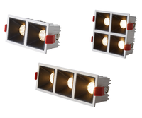 Wwww xxx com 2 3 4 5 6 têtes multiples spot led vers le bas lumière de lavage grille downlight des fournisseurs de produits d'usine d'origine de la chine