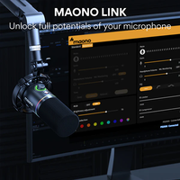 Maono PD200X Interface Audio de Studio Carte Sonore Microphones Dynamiques XLR/USB Packs d'Équipement pour Podcast Cartes Son Studio