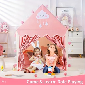 Gran oferta, casa de princesa personalizada, gran tienda de juegos de Castillo de princesa rosa, casa de juegos resistente para niños para niñas pequeñas - Product Image 5