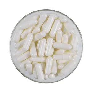 Tutup manusia putih tio2 bebas kapsul sayuran HPMC tanpa titanium dioksida