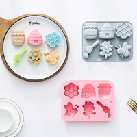 Moule en silicone en stock à thème abeille pour chocolat, gâteaux, bonbons gélifiés, desserts, savons faits main et plâtre, Chine
