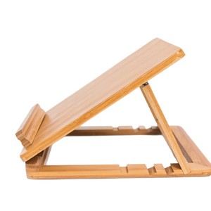 Bamboo Reading Stand Adjustable Desktop Shelf For Books And Electronics Foldable Design - Product Image 5