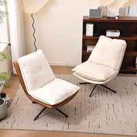Chaise longue pivotante de luxe de style mid-century moderne avec structure métallique pour hôtel et bar à domicile