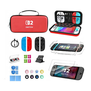 Kit de protection 32 <span class=keywords><strong>en</strong></span> 1 pour Nintendo Switch 2 Console, comprenant un sac à main, des poignées de joystick, une coque de protection, un étui <span class=keywords><strong>en</strong></span> silicone - Product Image 3