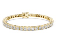 Pulsera de Diamantes Cultivados en Laboratorio con Certificación IGI, 11.10 CT, Chapada en Oro de 14K/18K, 37 Piedras, Corte Brillante, Joyería de Lujo de Primera Calidad