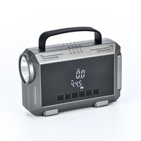 Portable Digital Tire Inflator for Cars Bicycles 150psi ABS air Pump Jump Starter with LED Flashlight Bike Cycling Tire Pressure
