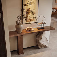 Console moderne en pin massif de style chinois pour villa, ferme, hôtel, couloir, entrée, salle à manger, salon – Écologique