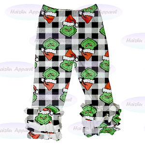 Ac-4 Talla Grande Transpirable Ecológico Seda Láctea Casual Tejido Estampado de Mariposas Pierna Larga con Volantes Otoño Invierno para Bebé Niña - Product Image 4