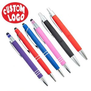 Cadeaux d'affaires, stylo à bille avec couverture souple, logo personnalisé, impression d'illustrations personnalisées - Product Image 1