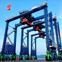 Grue portique sur pneus de 40 tonnes (RTG) avec conception portable, entraînement électrique, pour manutention de conteneurs lourds en applications portuaires/de quai