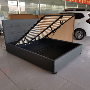 Cama Tapizada Personalizada 2026, Cama de Tela Suave Tamaño Completo, Camas de Madera con Almacenamiento, Estilo Antiguo, Lujoso y Moderno, Tamaño King - Product Image 4