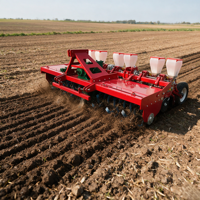 Semoir de précision à 6 rangs pour maïs avec espacement réglable des rangs, machine combinée de labour rotatif et fertilisation en une seule passe