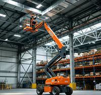 Plateforme de travail aérien articulée autopropulsée à bras courbé hydraulique, hauteur maximale 12 m, usage industriel pour les travaux en altitude