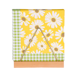 Serviettes imprimées 3 plis personnalisées en gros pour décor de dîner et de rassemblement Serviettes en papier imprimées Bellis Perennis 25*25cm - Product Image 2