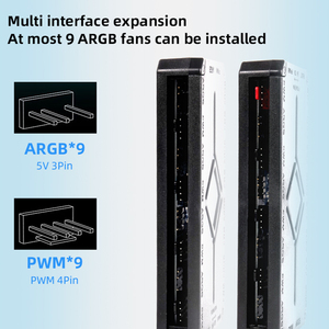 Controlador de Ventiladores XINMAI PWM de 4 Pines ARGB y 3 Pines, Hub de Sincronización ARGB para Placa Base, para Ventiladores de Refrigeración de Caja de Ordenador con Control Remoto OEM - Product Image 6