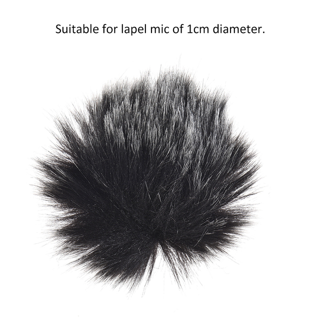 1cm Furry Condenser Microphone Windscreen Muff Cover Plastic Mini Lapel Lavalier Cardioid XLR Wired Outdoor
