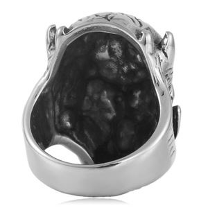 Dragon Prince <b>Ring</b> Men's Stainless Steel <b>Silver</b> Face Design Punk Style Jewelry Gift 240113 - Product Image 2