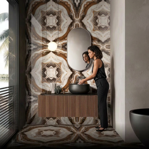 Le pavage en pierre extérieur de Brown d'infini couvre de tuiles la prime 8.5x600 antidérapante extérieure du granit brillant 1200mm - Product Image 1