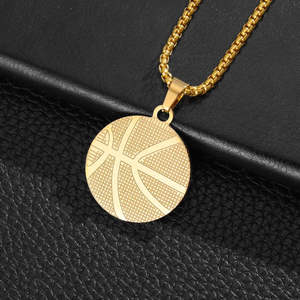 <span class=keywords><strong>Collar</strong></span> con Colgante de Baloncesto de Acero Inoxidable Jietao, Resistente al Sudor, Impermeable, Sin Óxido, Regalo para Fanáticos del Deporte, Joyería Hip Hop para Hombres y Mujeres - Product Image 3