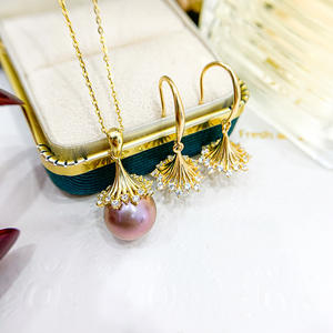 9248DIY Accessoires en perles, ensemble en argent S925, pendentif tête de fleur de poire vide, clou d'oreille pour style tendance, pierre principale en diamant pour cadeaux - Product Image 6