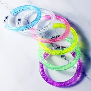 LED Colorful Cheap Bubble Flashing Luminous Custom LED Bracelet For Concert Festival Party Led Bracelets