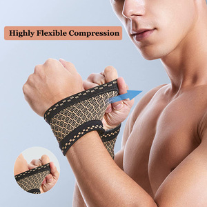 Muñequera deportiva transpirable, absorbente del sudor, que mejora la presión, antiesguinces, para tenis, fitness, soporte para adultos - Product Image 2