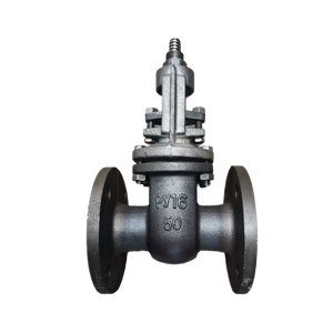 GOST-zertifiziertes manuelles Schiebe keils chieber ventil aus Gusseisen DN100 <span class=keywords><strong>PN16</strong></span> mit WCB mit Flansch nach russischem Standard für Wassersysteme - Product Image 2