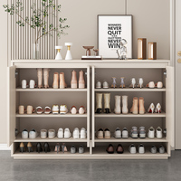 Meuble à chaussures en bois sur mesure, grande capacité, rangement d'entrée, cloisonnement multi-niveaux, mobilier pour hôtel et maison, vente en gros OEM, usine