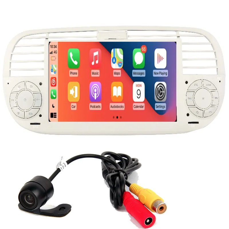 7 "HD dokunmatik ekran dört çekirdekli Android 11 araç DVD oynatıcı oynatıcı FIAT 500 radyo GPS DSP WIFI 3G direksiyon kontrolü Stereo