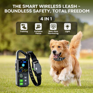 Wiederauf ladbarer elektronischer Hund Drahtloser Zaun Fern trainings halsband Smart Wireless Hunde zaun Schock halsband mit LED-Licht - Product Image 5