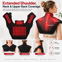 Coussin de thérapie par lumière rouge portable 660nm 850nm, enveloppement chauffant rechargeable pour le cou et le haut du dos