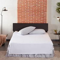 Jupe de lit en Lyocell blanche pour hôtel et maison, ensemble de draps, jupe de lit King Size
