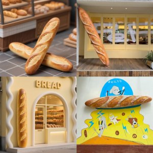 Statue <span class=keywords><strong>en</strong></span> résine surdimensionnée <span class=keywords><strong>en</strong></span> forme de croissant, peinte à la main, pour la décoration extérieure de devanture de <span class=keywords><strong>boulangerie</strong></span> française - Product Image 3