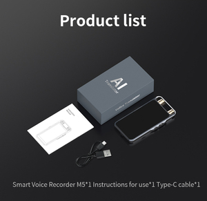 เครื่องบันทึกเสียงไร้สายแบบพกพา อุปกรณ์แปลภาษาอัจฉริยะ AI รองรับการแปลออฟไลน์ หน่วยความจำ 16GB เครื่องบันทึกเสียงดิจิทัล - Product Image 6