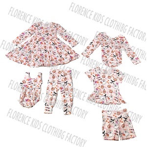 DH OEM conjuntos de ninas Halloween calabaza fantasma <span class=keywords><strong>boutique</strong></span> bebé bambú trajes niño niña conjuntos de ropa de invierno - Product Image 5