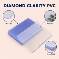 Lot de 200 protège-cartes rigides classiques en PVC RFID pour cartes de baseball transparentes de 3x4 pouces, porte-cartes de collection pour cartes sportives