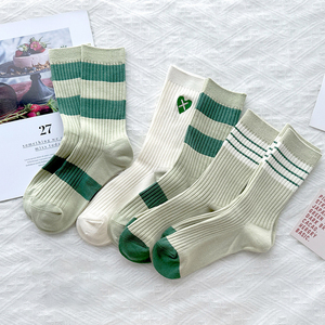 Jingwen OEM Calcetines De Mujer righe <span class=keywords><strong>calzini</strong></span> <span class=keywords><strong>fantasia</strong></span> donna - Product Image 1