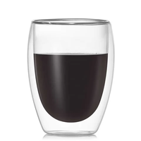 Tazas de Café de Vidrio de Doble Pared, Transparentes, Aisladas, de Borosilicato, para Viaje, en Oferta