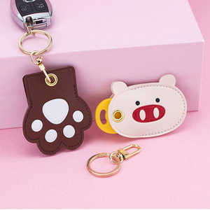 Nouvel Étui Porte-clés en Cuir PU Personnalisé de Haute Qualité, Motif <span class=keywords><strong>Chat</strong></span> et Cochon Mignon, Porte-cartes Thème <span class=keywords><strong>Chat</strong></span> de Dessin Animé - Product Image 1