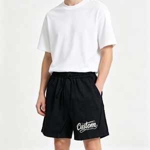Shorts pour homme personnalisés avec cordon de serrage, 100% coton, décontractés, respirants, avec impression de logo sur le devant - Product Image 2