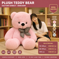 Ours en peluche de grande taille humaine 31-50 cm Jouet en peluche rembourré Matériel doux Soulagement du stress Cadeau d'anniversaire Fabricant en gros