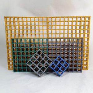 Tốt Bán 4ft * 8ft FRP Sàn Lưới 38Mm Sợi Thủy Tinh Gia Cố Lưới Nhựa Cho Lối Đi Sử Dụng Ngoài Trời Hội Thảo Hệ Thống Thoát Nước - Product Image 6