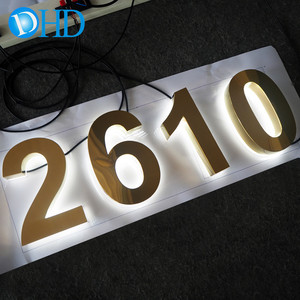 Số Kim Loại Bằng Thép Không Gỉ Và Chữ Số Nhà Cửa Phòng Khách Sạn - Product Image 2