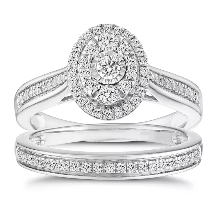 Bijou fin en platine PT950 0,5 ct VVS, bague en diamant de laboratoire de coupe ovale, ensemble de bagues de fiançailles, bijoux personnalisés