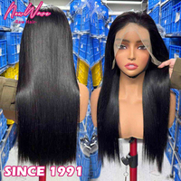 Peluca de Cabello Humano Virgen 100% con Frente de Encaje Indio HD, Alineación de Cutículas, Sin Pegamento, Color Rojizo, Larga, Sin Procesar, Trenzada