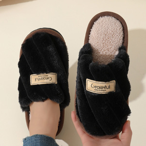 Pantofole <span class=keywords><strong>pelose</strong></span> per le donne in autunno inverno antiscivolo per l'outdoor Wear Fuzzy pantofole di cotone per la casa - Product Image 2
