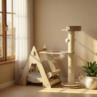 Arbre à chat, maison pour chat, balançoire, griffoir, capsule spatiale, corde en sisal écologique, tour pour chat toutes saisons, design moderne et luxueux, durable