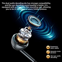 Earphone Stereo Bass Musik Sport Berkabel In-Ear dengan Peredam Kebisingan & Headphone Decoding AAC dengan Mikrofon Headset Gaming Sport