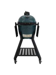 Barbecue <span class=keywords><strong>Kamado</strong></span> Royal MK16 Pro moderne en céramique, forme œuf, vert montagne brillant, en fonte, avec chariot, pour camping et usage extérieur - Product Image 5