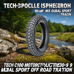 Pneu de moto Tech C100 30-9 MX Dual Sport Tout-terrain Traction - Product Image 3